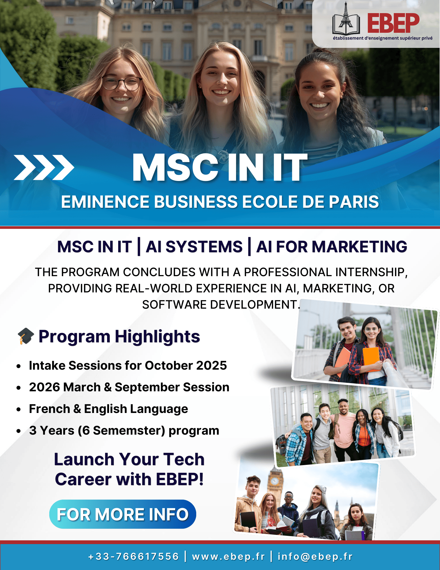 EBEP MSc in IT program poster